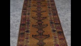 Unyay - Brown Turkish Vintage Runner Rug (3x12)