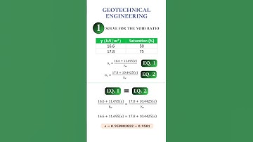 Geotechnical Engineering - Weight and Volume Relationship #voidratio #porosity #civilengineering