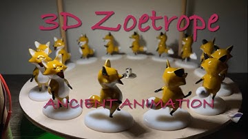 3D Zoetrope v2 🦊Walking Fox Animation