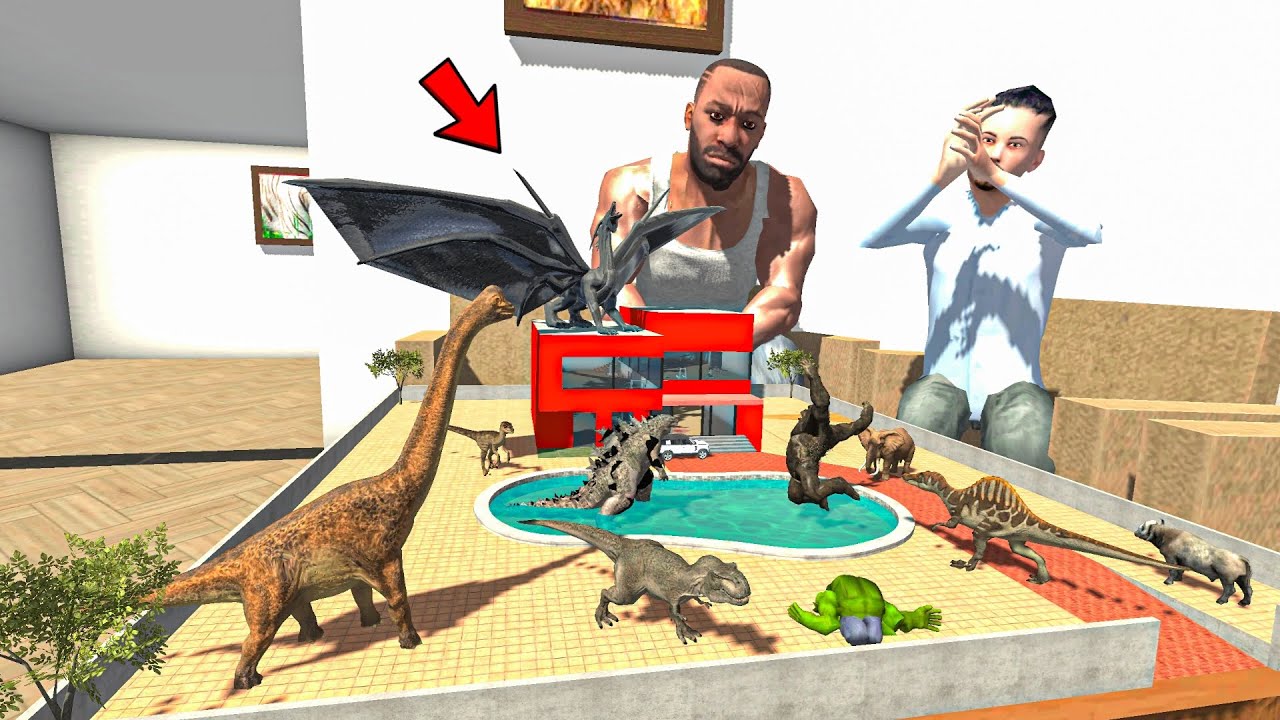 Franklin Found Tiny Black Dragon and House in Indian Bikes Driving 3D