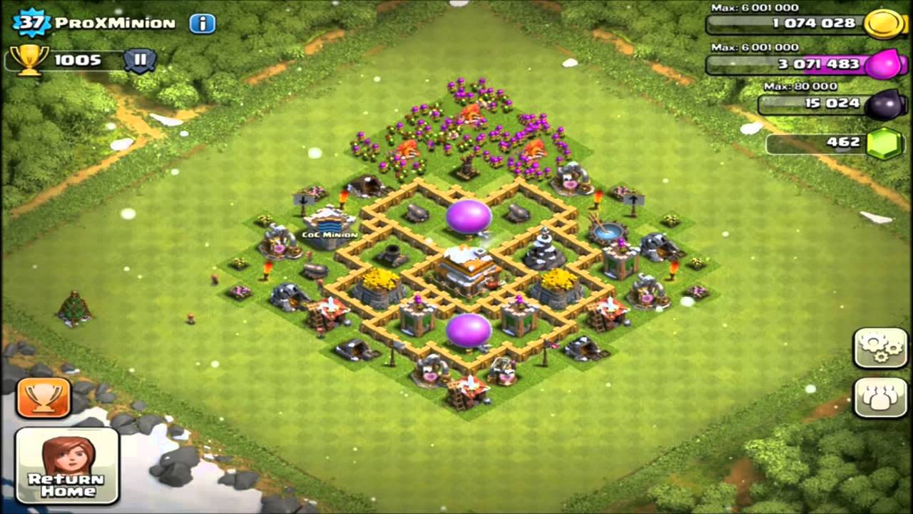Clash Of Clans Town Hall 5 Base Best base Clash of Clans Town Hall 5 Defense new 2014 - YouTube