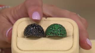 Ruby, Emerald or Sapphire Bold Sterling Silver Ring or Cuff on QVC