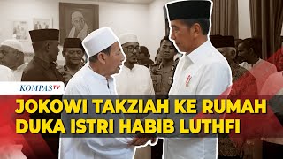 Momen Jokowi Takziah ke Rumah Duka Istri Habib Luthfi bin Yahya