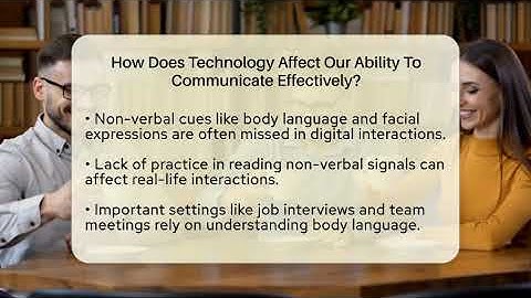 How Does Technology Affect Our Ability To Communicate Effectively? - Everyday-Networking