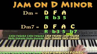 D Minor Chord - Dm - D F A  - M.M.=60 - JAMTRACK - Keyboard Loop