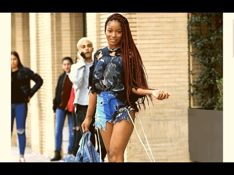 KeKe Palmer wears booty shorts but her butt is covered with pimples