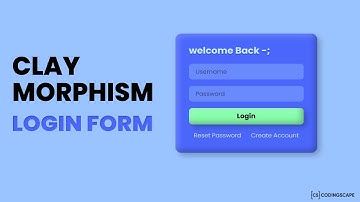 Claymorphism Login Form using HTML, CSS | Claymorphism CSS - Codingscape