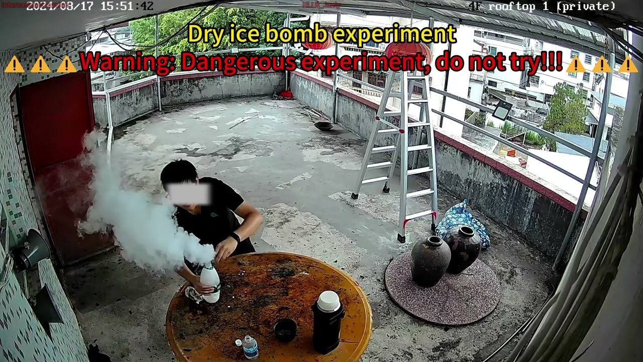 Dry ice bomb experiment