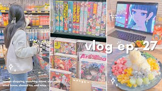 weekend vlog // manga shopping, watching anime, sanrio blind boxes & stationery