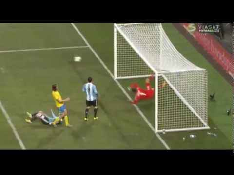 Messi vs Andreas Isaksson bicycle save Sweden - Argentina