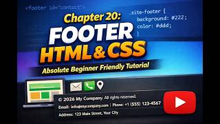 Footer HTML and CSS– Absolute Beginner Friendly Tutorial