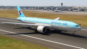 Skilled Pilot! Korean Air Boeing 777 Emergency Landing at Kai Tak Airport (VHHX)