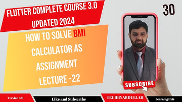 Flutter in Urdu | How to Solve BMI Calculator as Assignment | Lecture 22 | #flutter #flutterinhindi