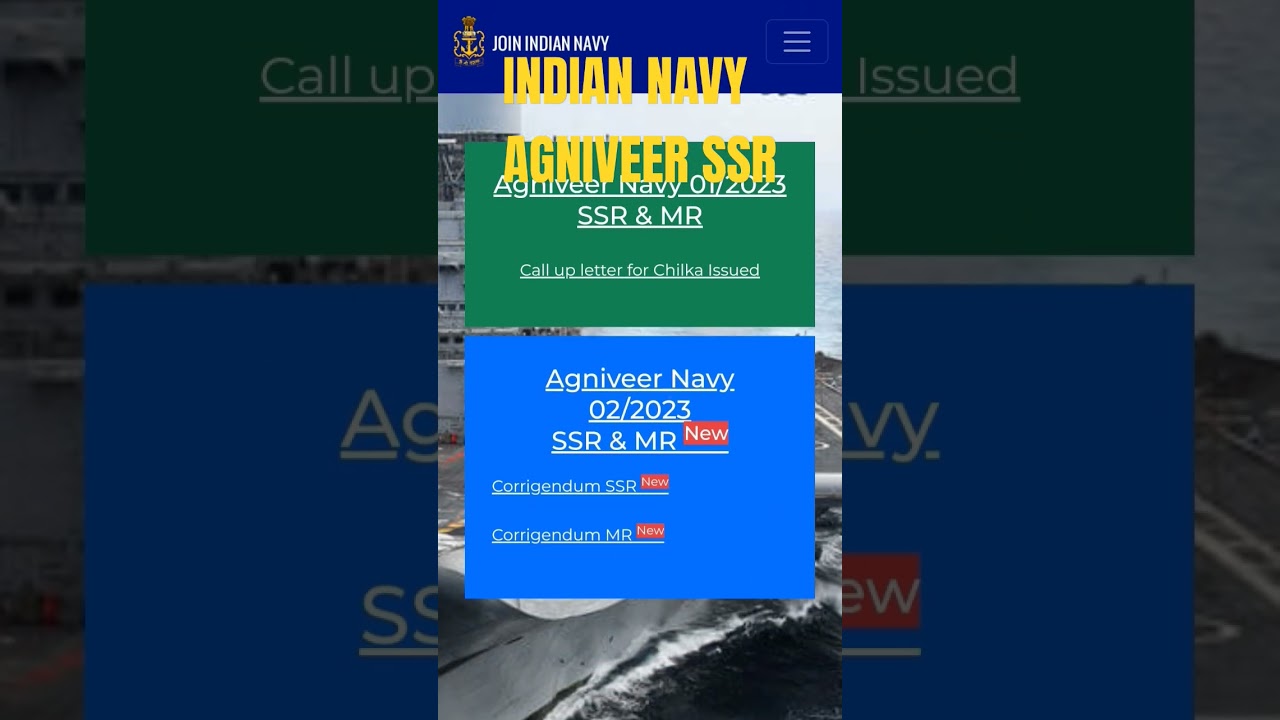 Indian navy ssr result. agniveer result.