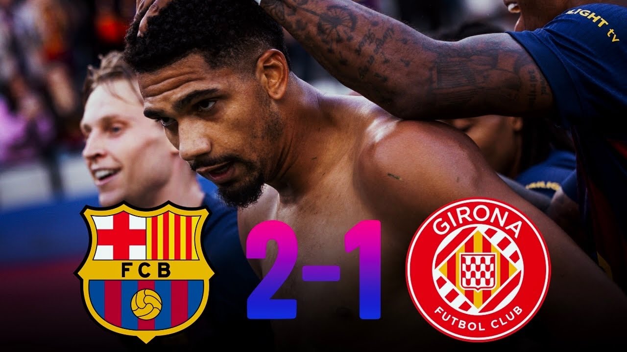FC BARCELONA 2-1 GIRONA | ARAUJO SCORES THE WINNER // HANSI FLICK IS GIVEN A RED CARD!