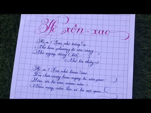 Video Nét chữ sáng tạo cực đẹp của học sinh lớp 5| Lớp luyện... - youtube