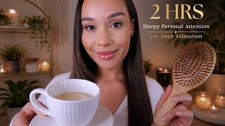 ASMR 2+ Hours of Calm Pampering 🌙 Hair Brushing, Scalp Massage, Skincare & Personal Attention