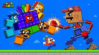 Super Mario Robot vs the Giant Blocks Robot | Ultimate Battle Begin