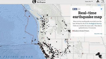 The Oregonian created a near real-time earthquake map for Oregon