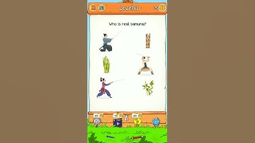 Braindom 2 Riddle Level 83 Who is real samurai, Solution Walkthrough