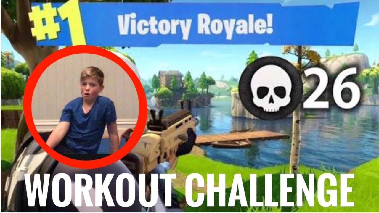 Fortnite workout challenge (1 kill=1 set) YouTube