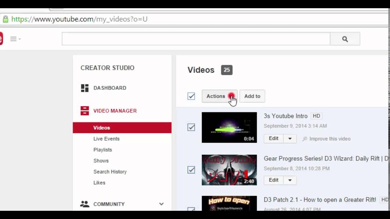How to all your videos! YouTube