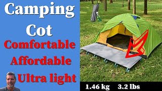 Ultralight Camping Cot, folding camp stretcher suitable for hiking motorcycle camping portable.