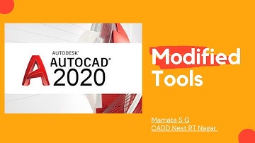 CADD Nest : Modified Tools In AutoCAD || Mamata || RT Nagar ||