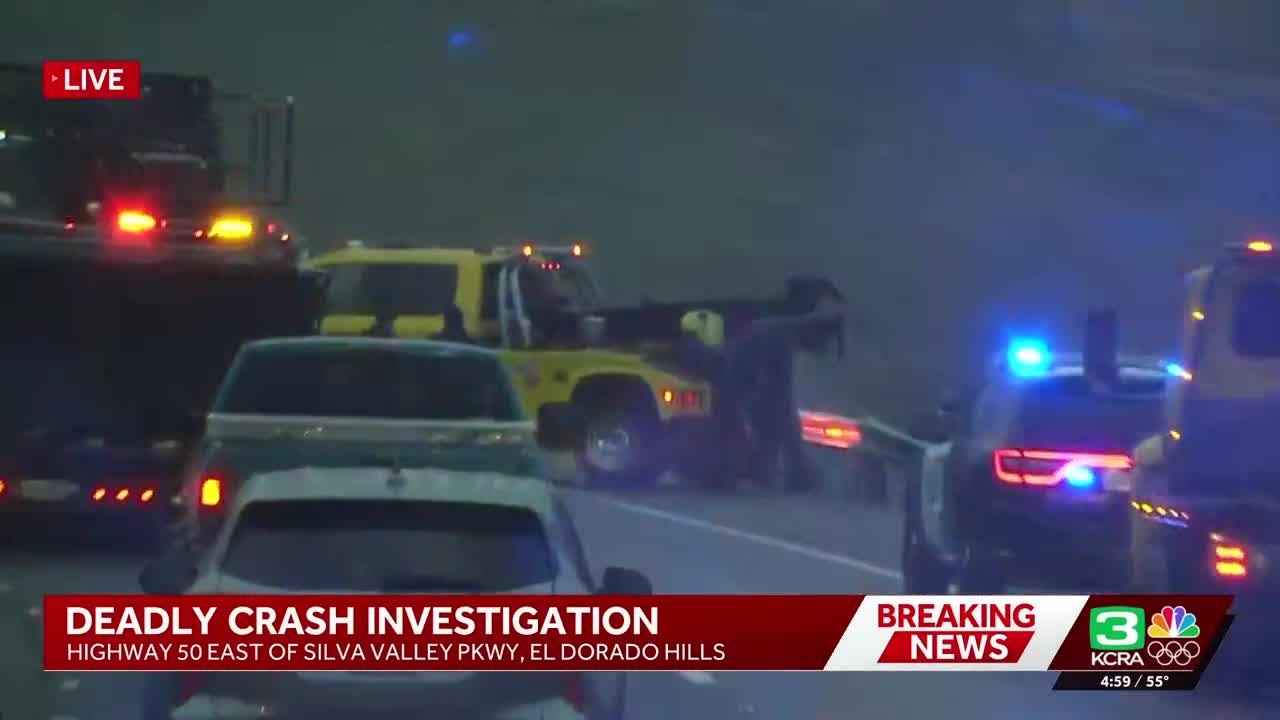 1 dead in crash down hill along Highway 50 in El Dorado Hills - YouTube