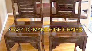 LEARN HOW TO EASILY MAKE YOUR OWN ANTIQUE HIGH CHAIRS / KITCHEN TABLE CHAIRS / BAR CHAIRS. EASY HOW TO 