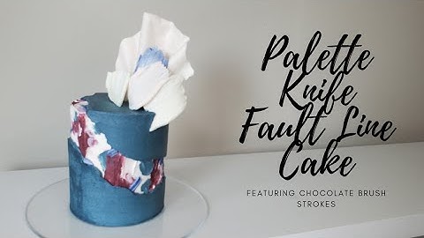 Palette Knife FAULT LINE Cake Featuring Chocolate Brush Strokes | Cake Decorating Tutorial
