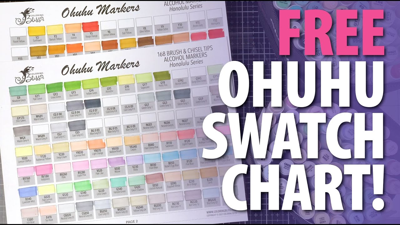 NEW Ohuhu PASTEL Markers Review [FREE Ohuhu Swatch Chart] 