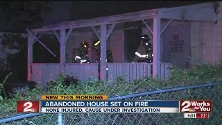 Abandoned house set on fire