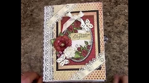 PART 3  TUTORIAL 7 X 9 MINI ALBUM with HEARTFELT CREATIONS ALL GLAMMED UP PAPER   DESIGNS BY