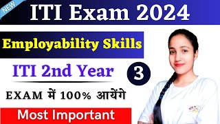 ITI Employability Skills 2nd Year 🌐🚀CBT Exam, Class-03 | MCQ Series All Trade Common" #itimisncvt