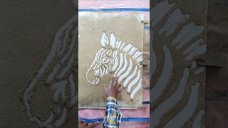 Zebra art with ideas #shorts #art #viral #artist #trend #ytshorts