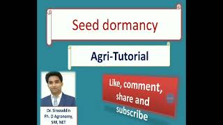 Seed dormancy