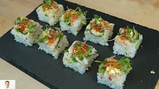Live Crawfish Osaka Sushi - How To Make Sushi Series