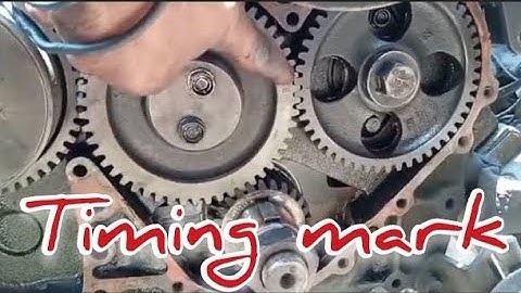 Hiw to set Timing Gear  Settings Isuzu 4be1 Engine