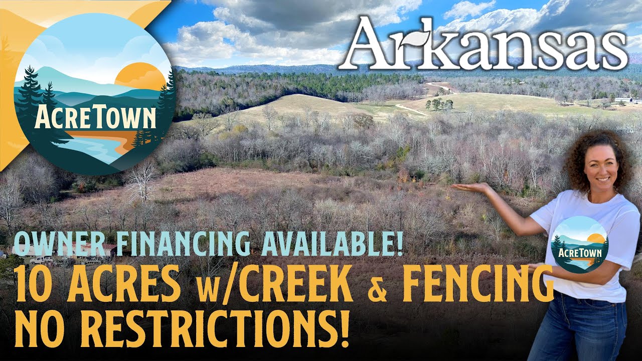 Arkansas Land for Sale near Glenwood | 10.19 acres w/Creek | Fenced | Surveyed | No Restrictions!