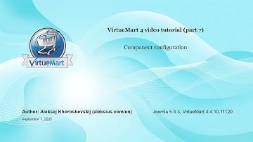 VirtueMart 4 video tutorial. E-commerce Joomla (part 7)