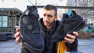 all black suede jordan 4