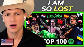 TOP 100 Most Streamed Eurovision Songs 🎤🇪🇺 | American Reacts