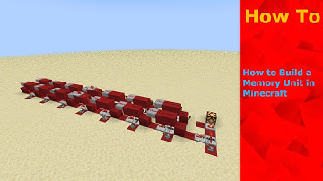 How To Build a Memory Unit in Minecraft