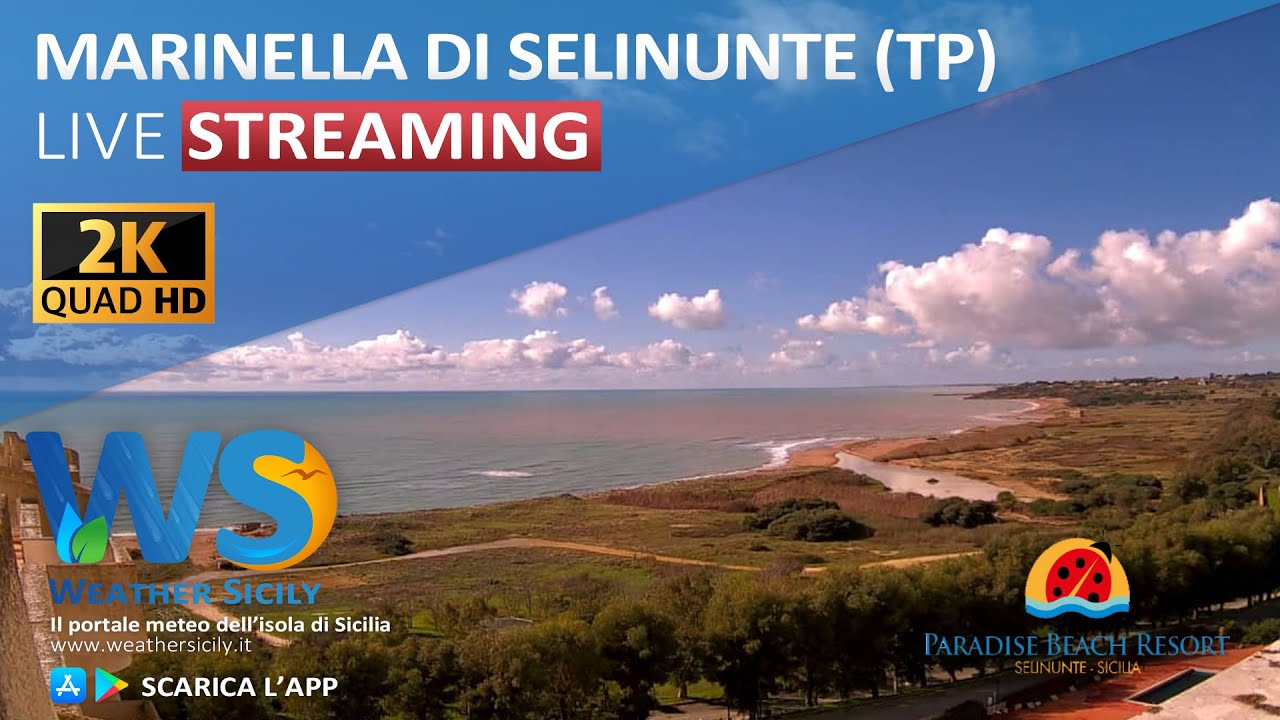 🔴 Marinella di Selinunte live webcam - Panoramica da Hotel Paradise Beach Resort