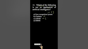 AI MCQ 11| Artificial Intelligence | AI