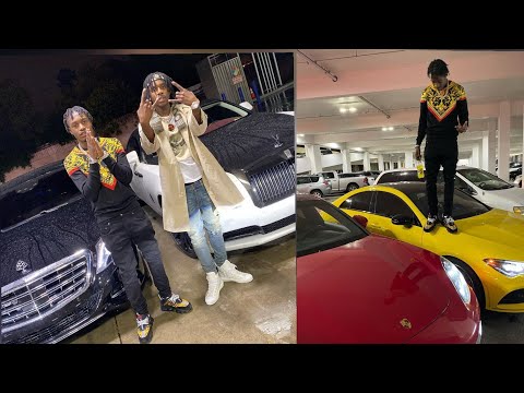 lil-tjay-and-polo-g-pull-up-in-a-rolls-royce-and-s550-benz-(-standing-on-cars