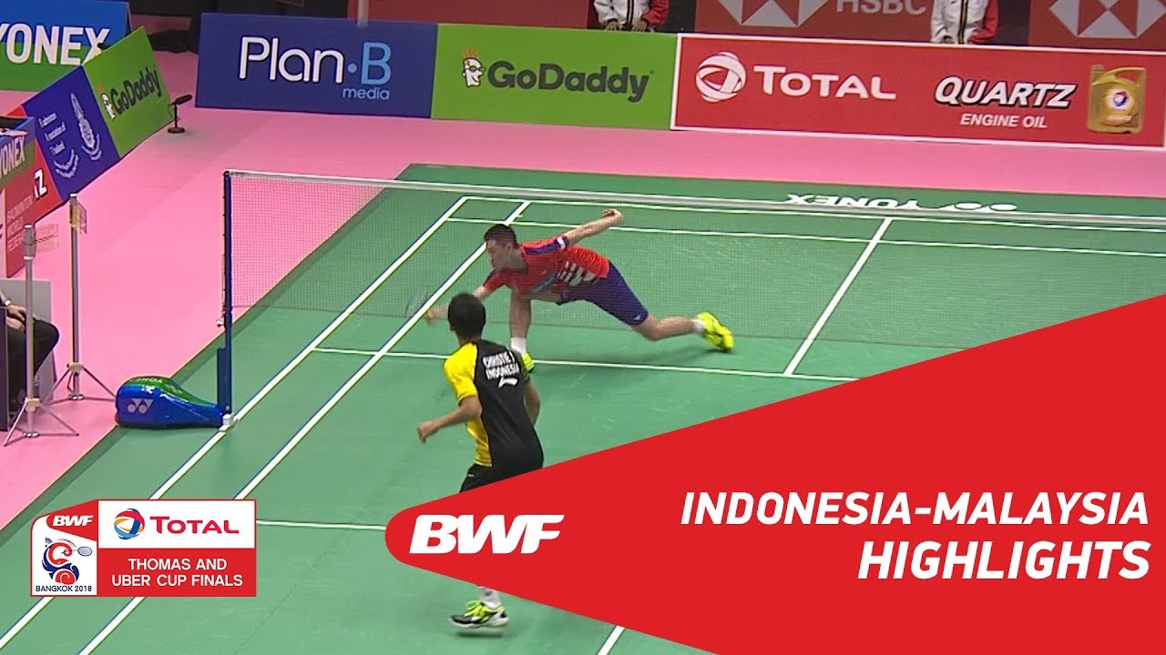 TOTAL BWF Thomas and Uber Cup Finals 2018 Indonesia vs Malaysia QF Highlights BWF 2018