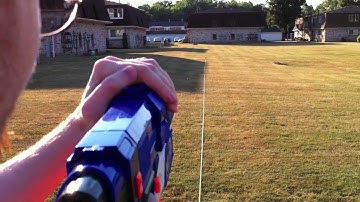 Nerf N-Strike Elite Retaliator - Range Test (Modded)