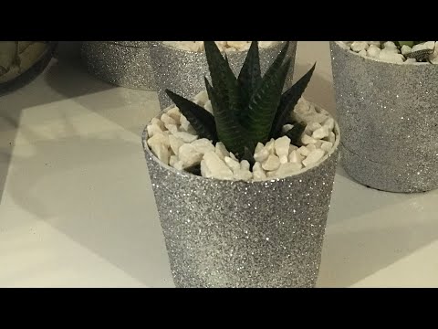 DIY home decor.Красивый горшок для цветов,своими руками.